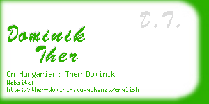 dominik ther business card